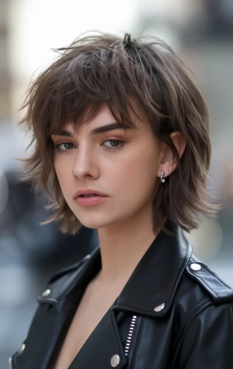 August haicuts Modern Shag With Choppy Fringe