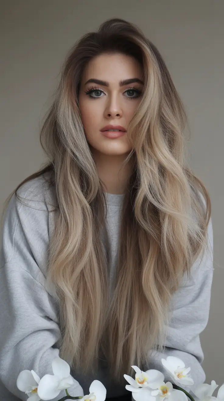 August haicuts Goddess-Length Waves With Subtle Contrast