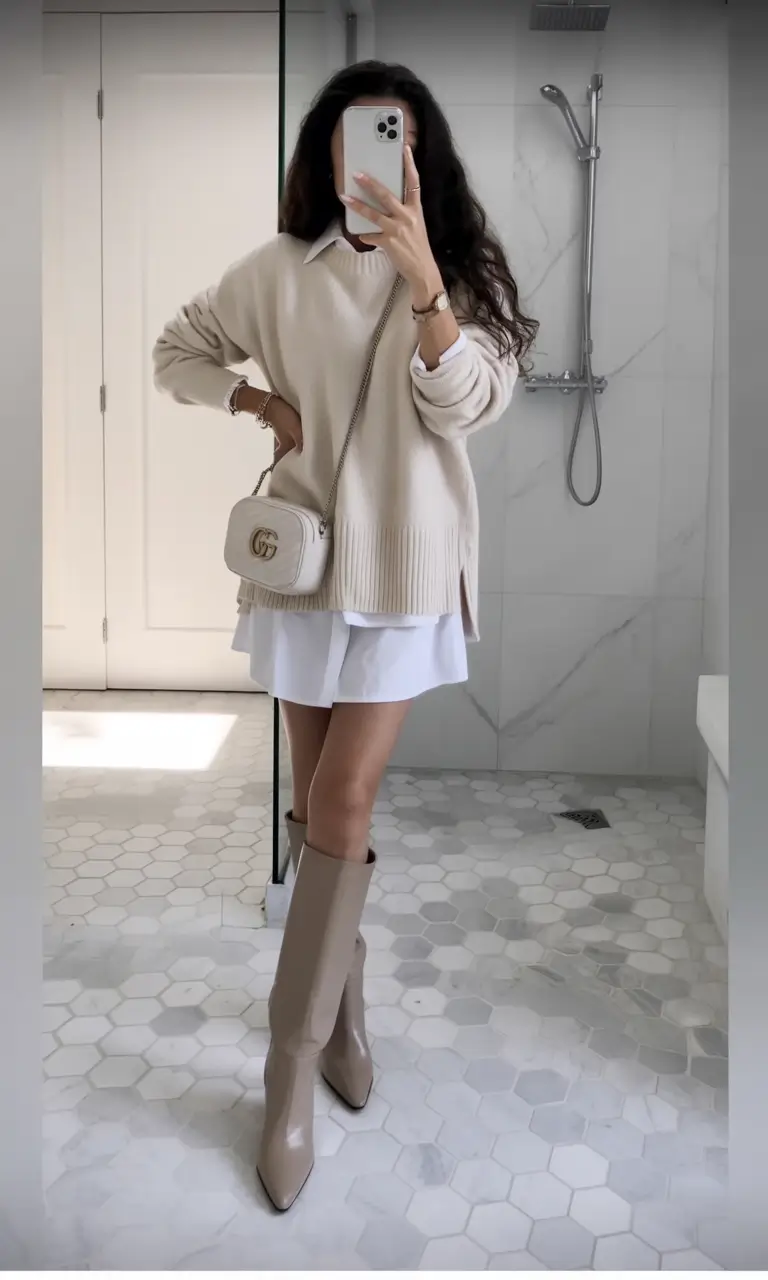 2025 Fresh Neutrals: Soft Layers with Glossy Finishing Touches