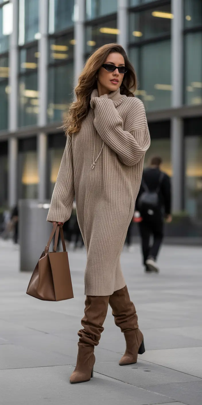 2025 Slouchy Luxe: Knit Dresses and Relaxed Boots Reign
