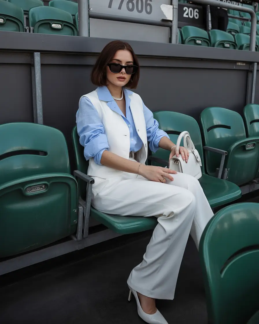 Old Money outfits to Try This Fall 2025 - Courtside Cool with a Pearl