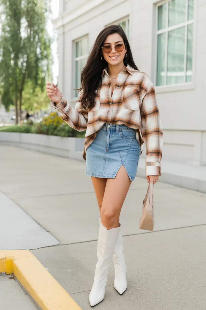 simple casual fall outfits Retro Cool and Denim Fresh