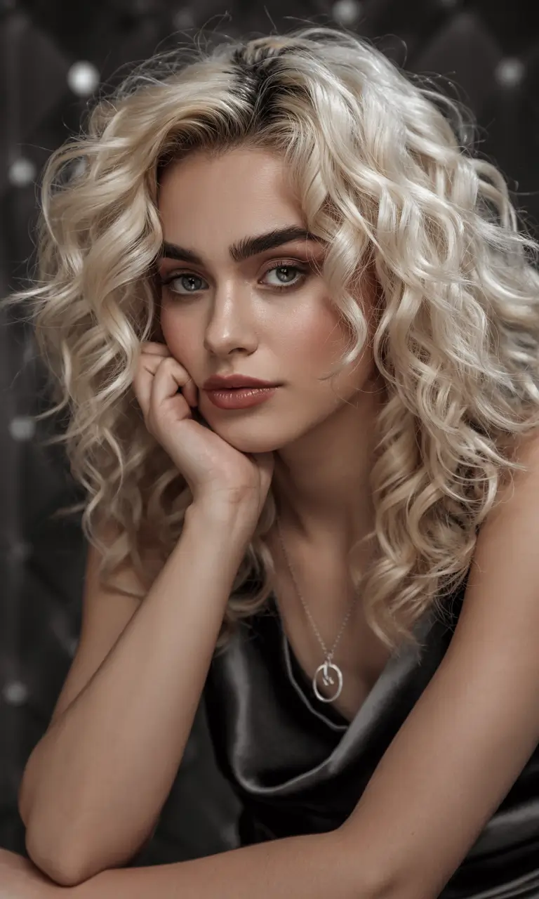 Fall hair color Icy Blonde Coils