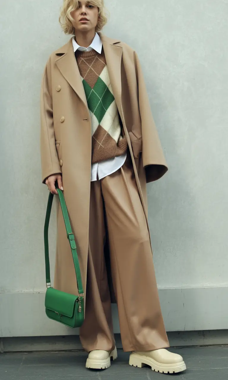 Trendy Women’s Fall Fashion Looks to Try in 2025+Argyle and Oversize: Menswear with a Twist