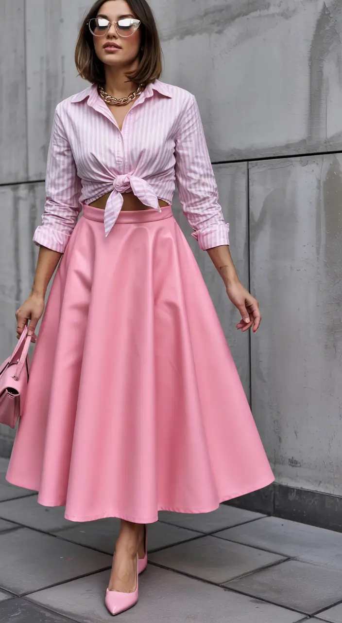 August outfits Polished Pink for a Breezy Summer Glam