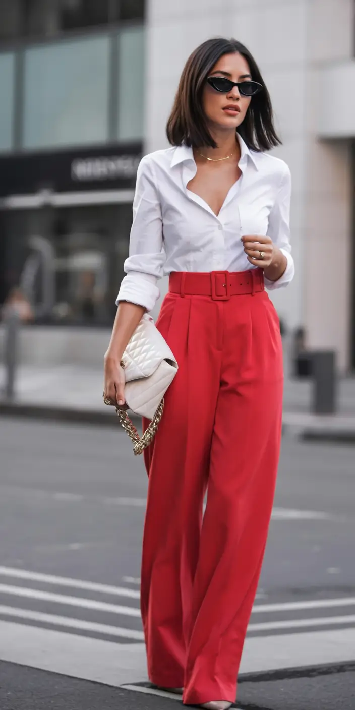 August outfits Executive Chic: Bold Reds with City Energy