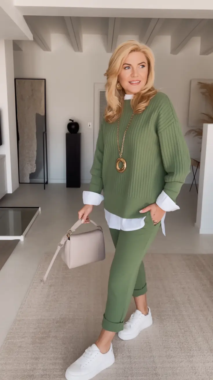 cozy fall outfits Soft Sage for Elevated Everyday