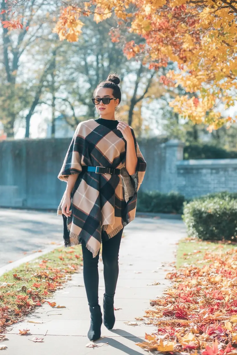 cozy fall outfits Plaid and Polished for Autumn Days