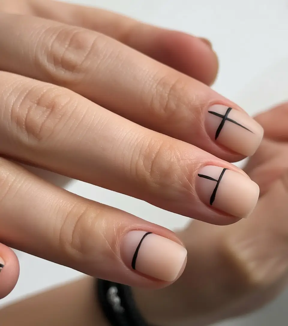minimalist fall nails Cross-Line Chic