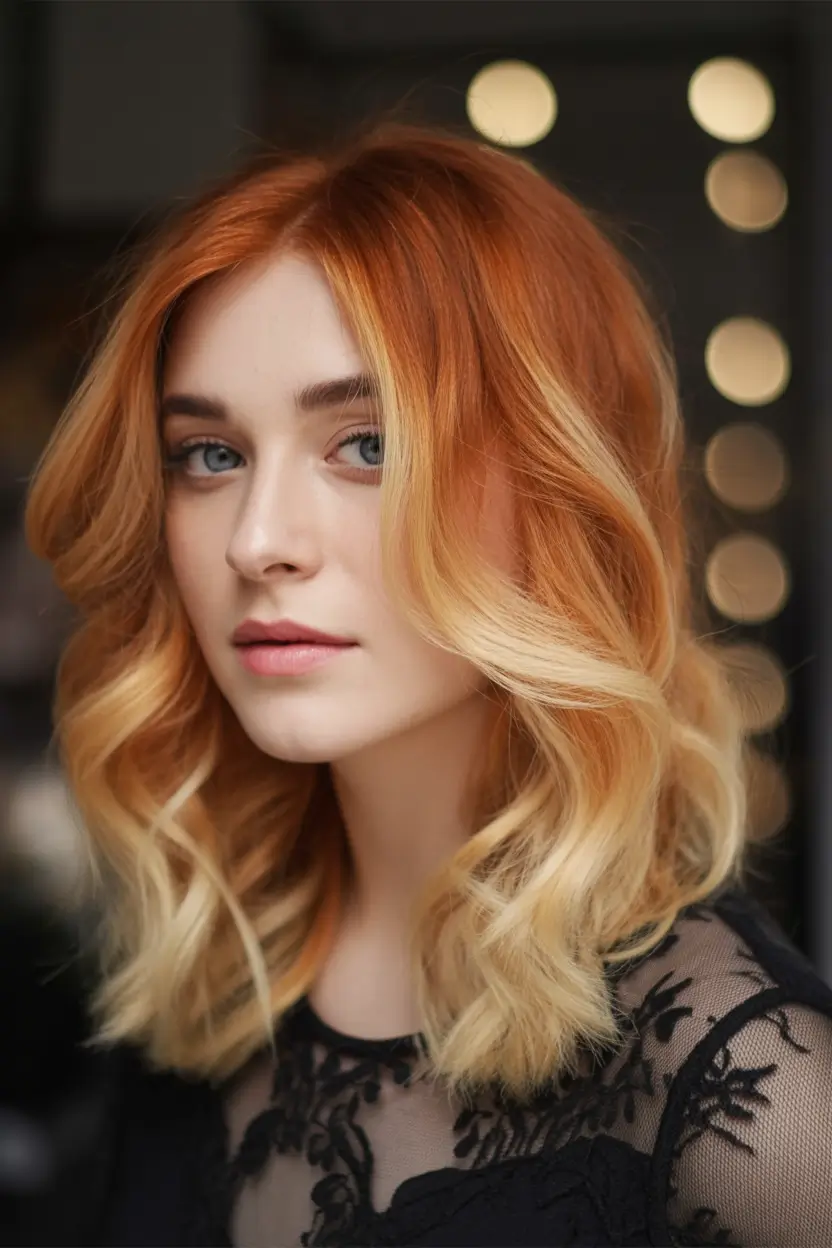 autumn fall hair colors Warm Sunset Balayage