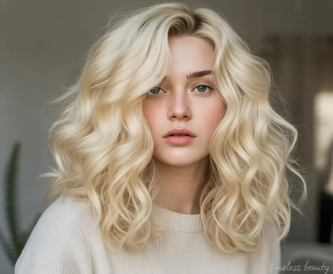 autumn fall hair colors Classic Creamy Blonde Waves