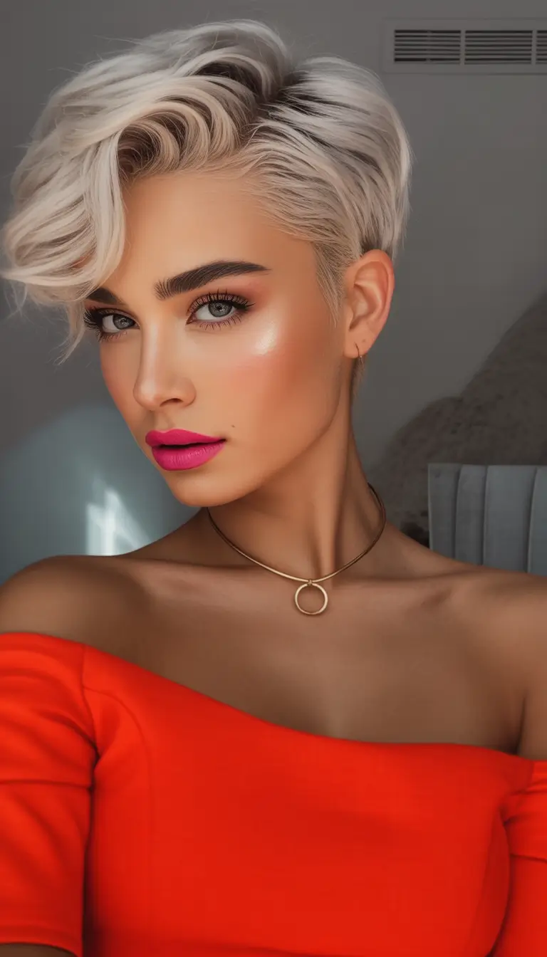 autumn fall hair colors Platinum Ice with Depth