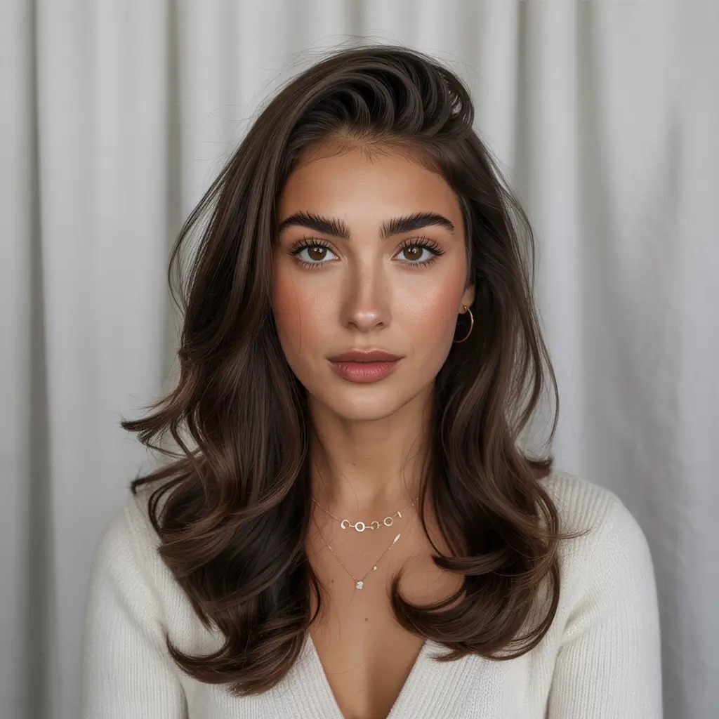 autumn fall hair colors Soft Espresso Luxe Blowout