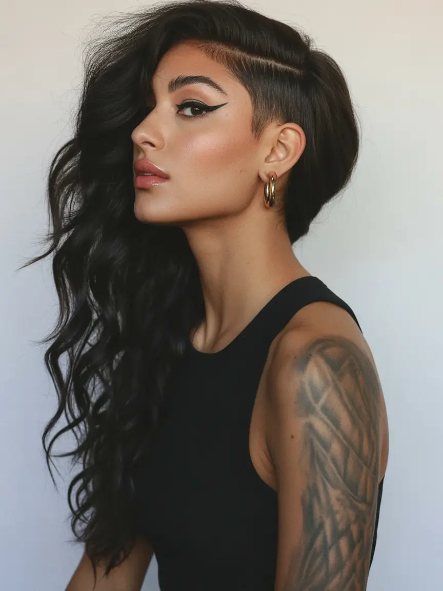 Best Fall 2025 Haircuts for Oval Face Shapes Shaved Side Waves