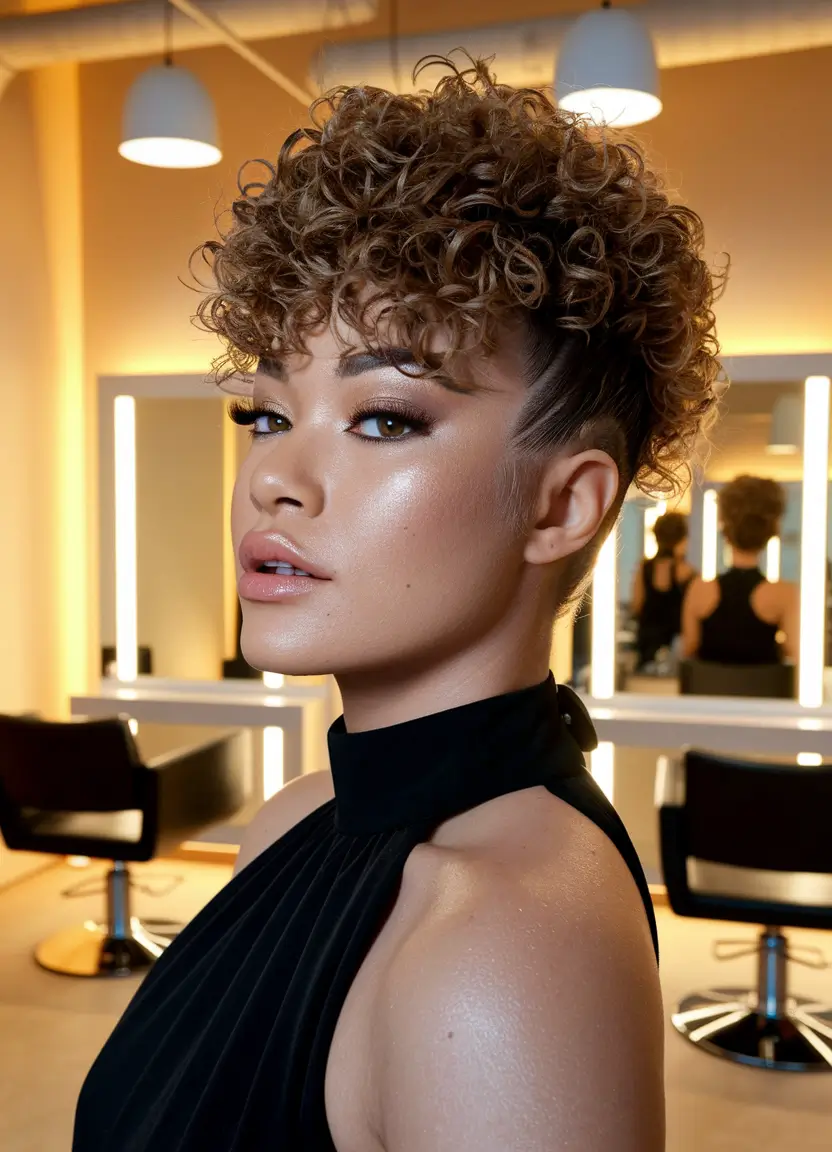 Best Fall 2025 Haircuts for Oval Face Shapes Curly Mohawk Moment