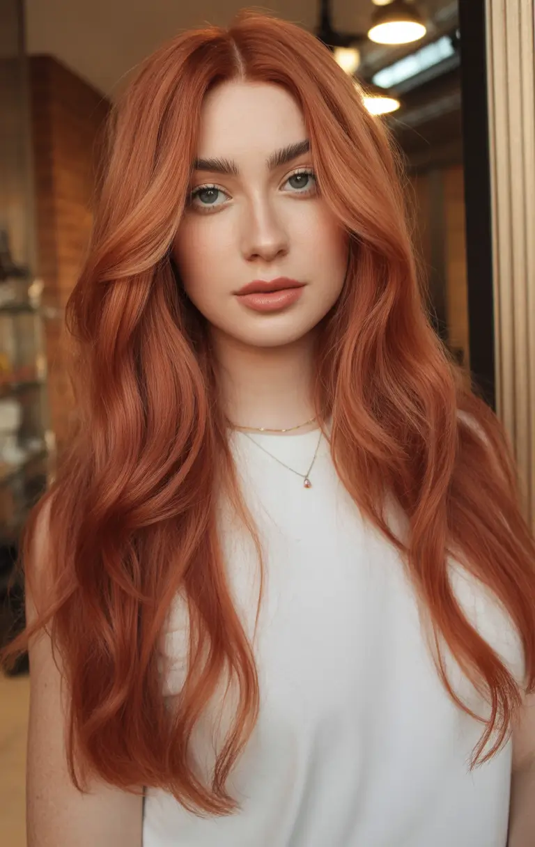 Best Fall 2025 Haircuts for Oval Face Shapes Glossy Auburn Layers