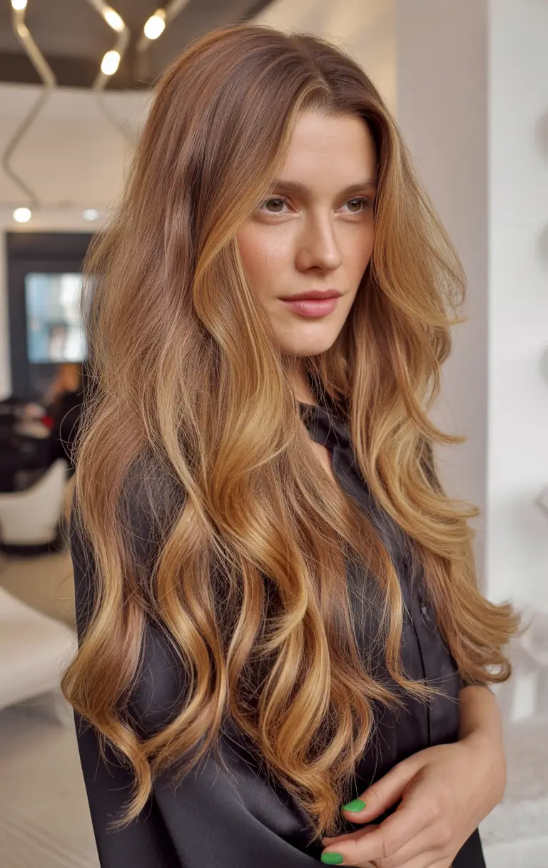 Best Fall 2025 Haircuts for Oval Face Shapes Golden Blonde Luxe Waves