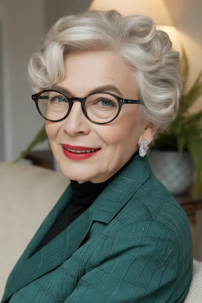 Modern short Fall haircuts for women over 50 Pin-Up Inspired Polished Waves