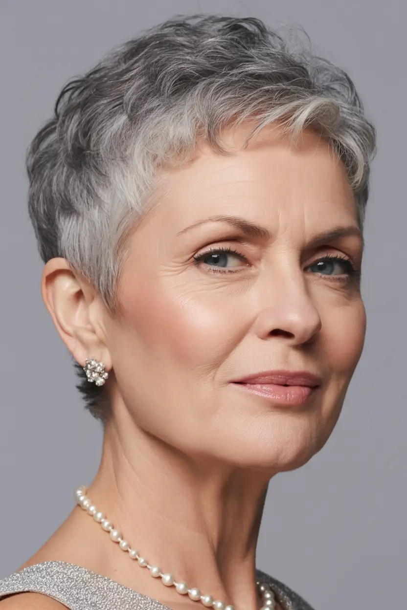 Short pixie Fall haircuts for women over 50 Elegant and Iconic Short Pixie