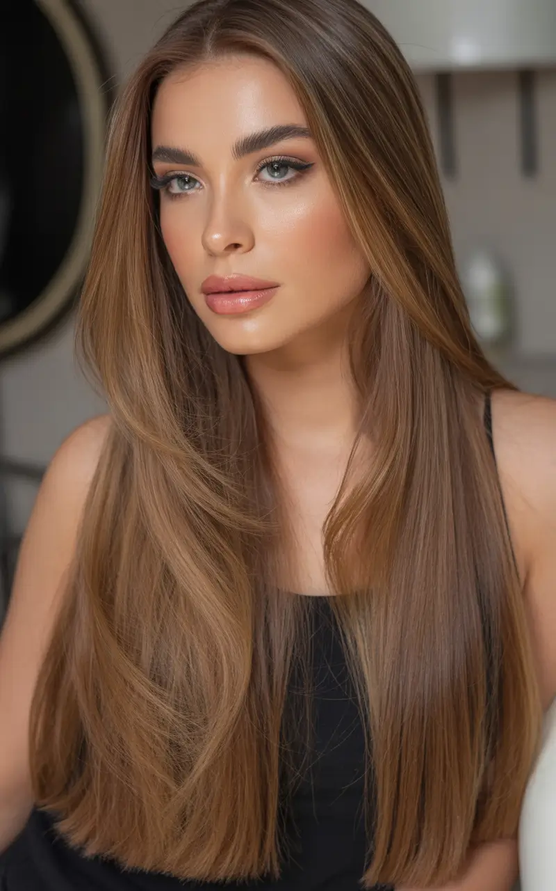 Fall brown hair color Butterlight Sleek Brunette