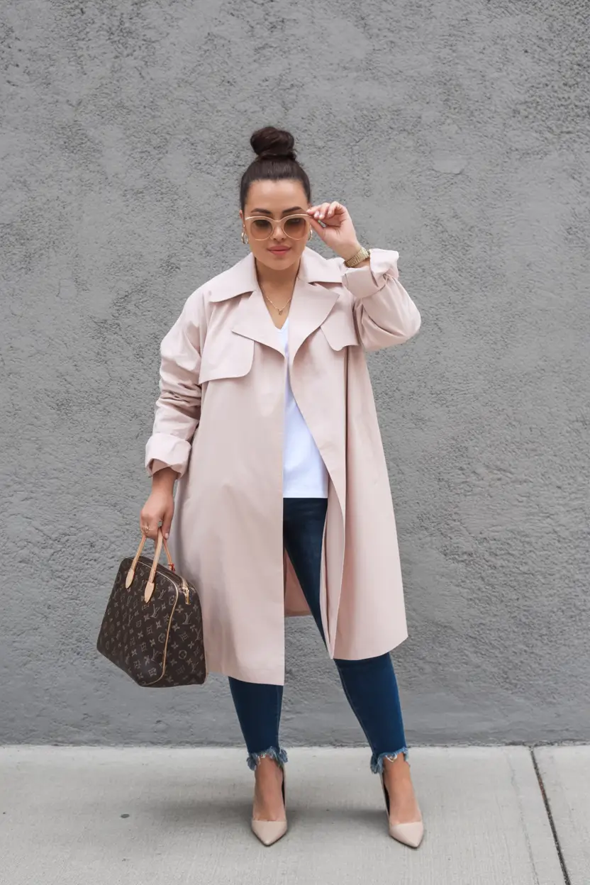 curvy fall outfits Effortless Neutrals With a Luxe Touch