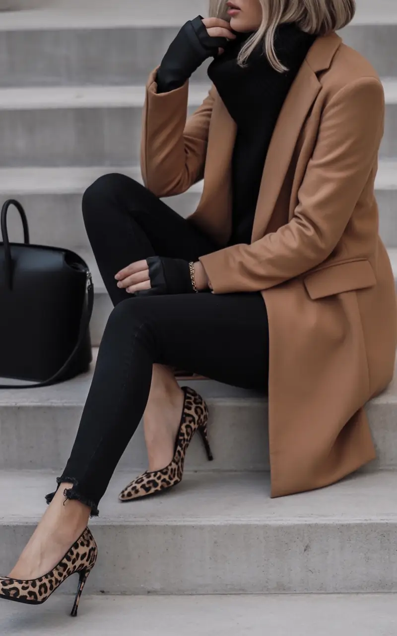 curvy fall outfits Caramel Neutrals With a Wild Streak