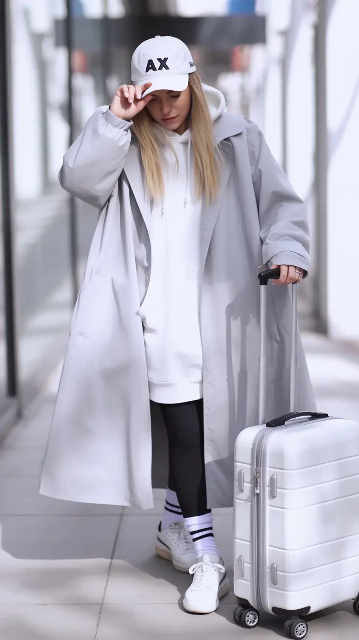 curvy fall outfits Airport Cool With Athleisure Authority