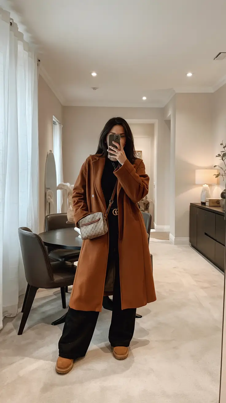 mom outfits for fall Cinnamon Tones & Luxe Details for Cozy Days