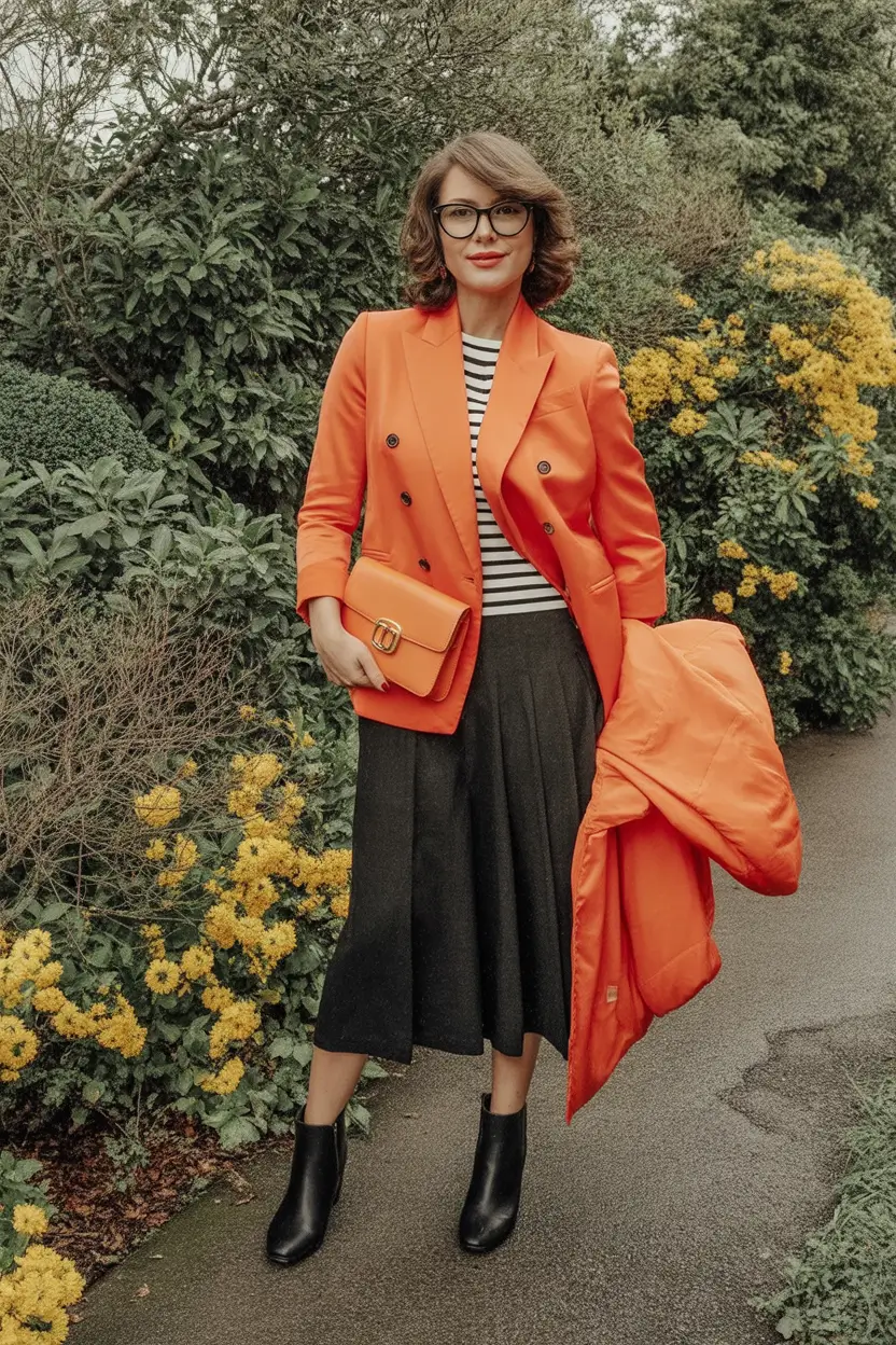 September outfits Fire & Florals: Color Confidence for Transitional Days