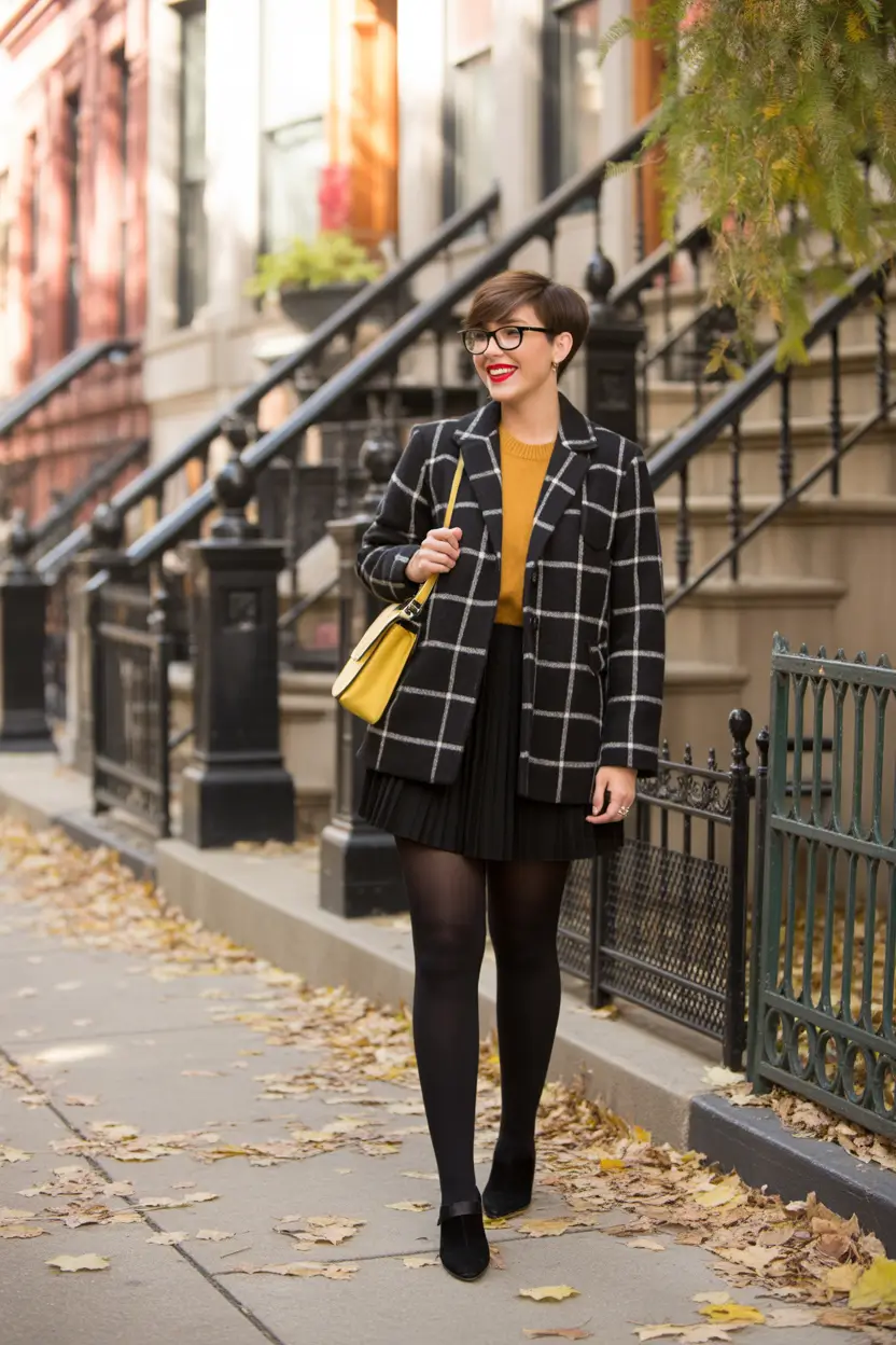 September outfits Modern Mod: Geometry and Confidence