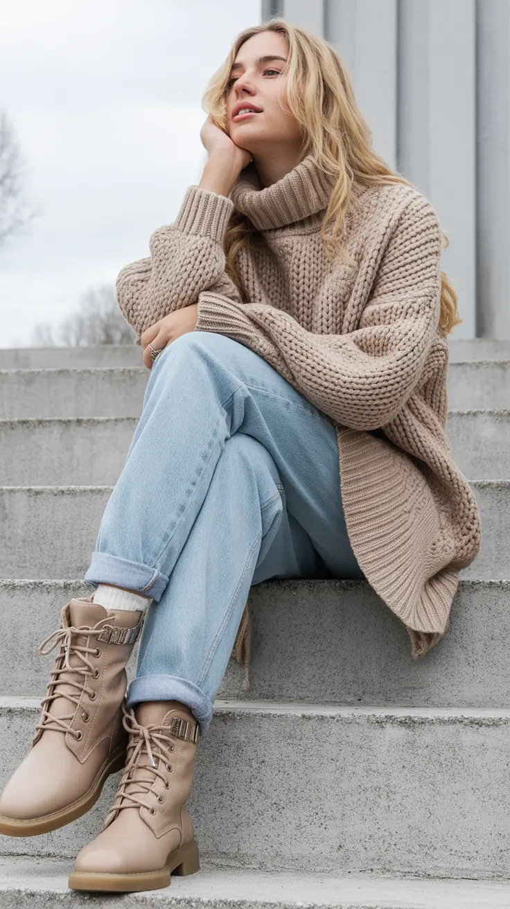 September outfits Cozy Neutrals for Crisp City Mornings