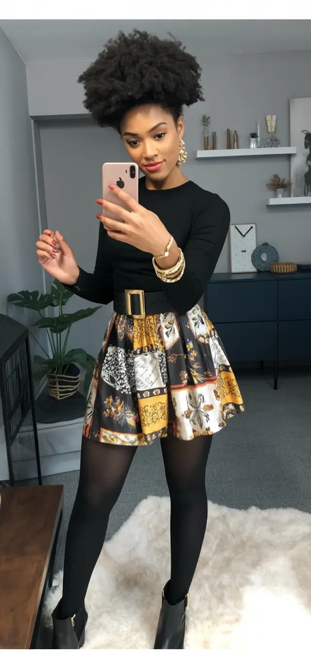 fall outfits for black women Mini Skirt Majesty in Fall Baroque