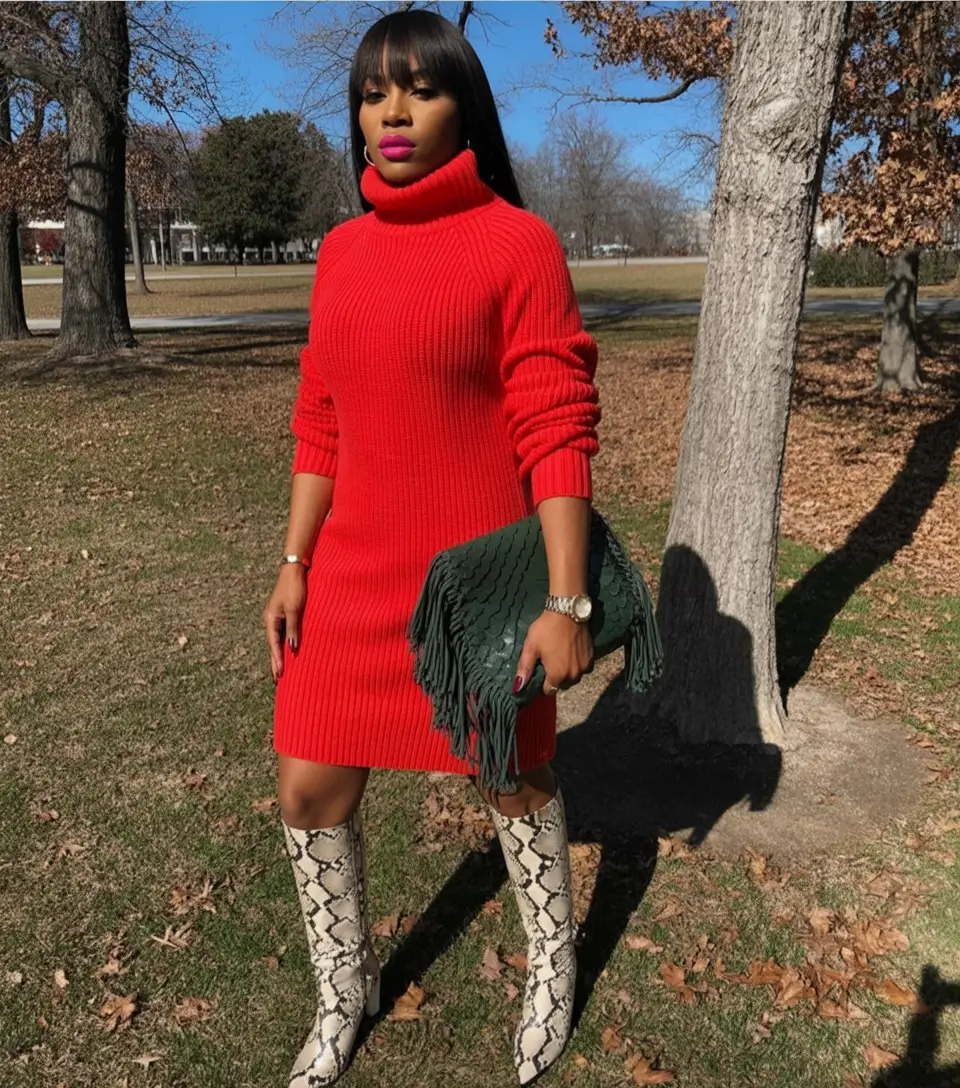 fall outfits for black women Snakeskin & Scarlet for the Bold at Heart