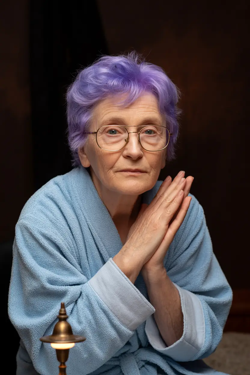 Fall hair color for women over 60+Pastel Violet Pixie for the Bold at Heart