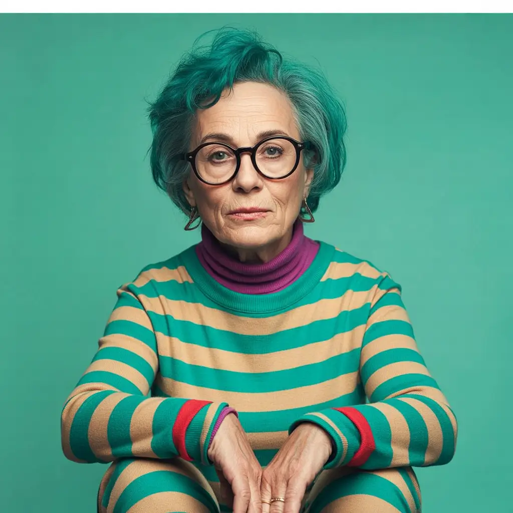 Fall hair color for women over 60+Mint-Turquoise Pixie with Artistic Flair