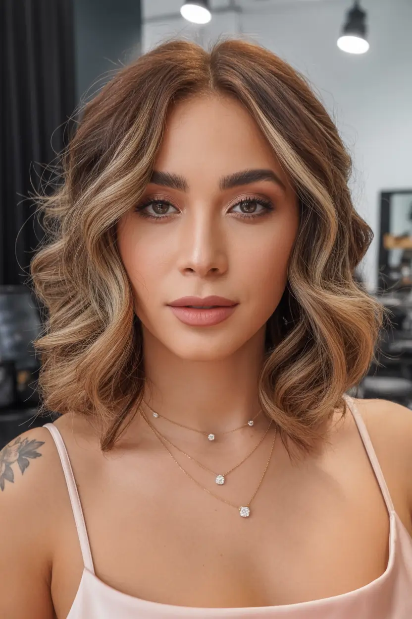 Fall Hair Colors for Warm Skin Mocha Balayage