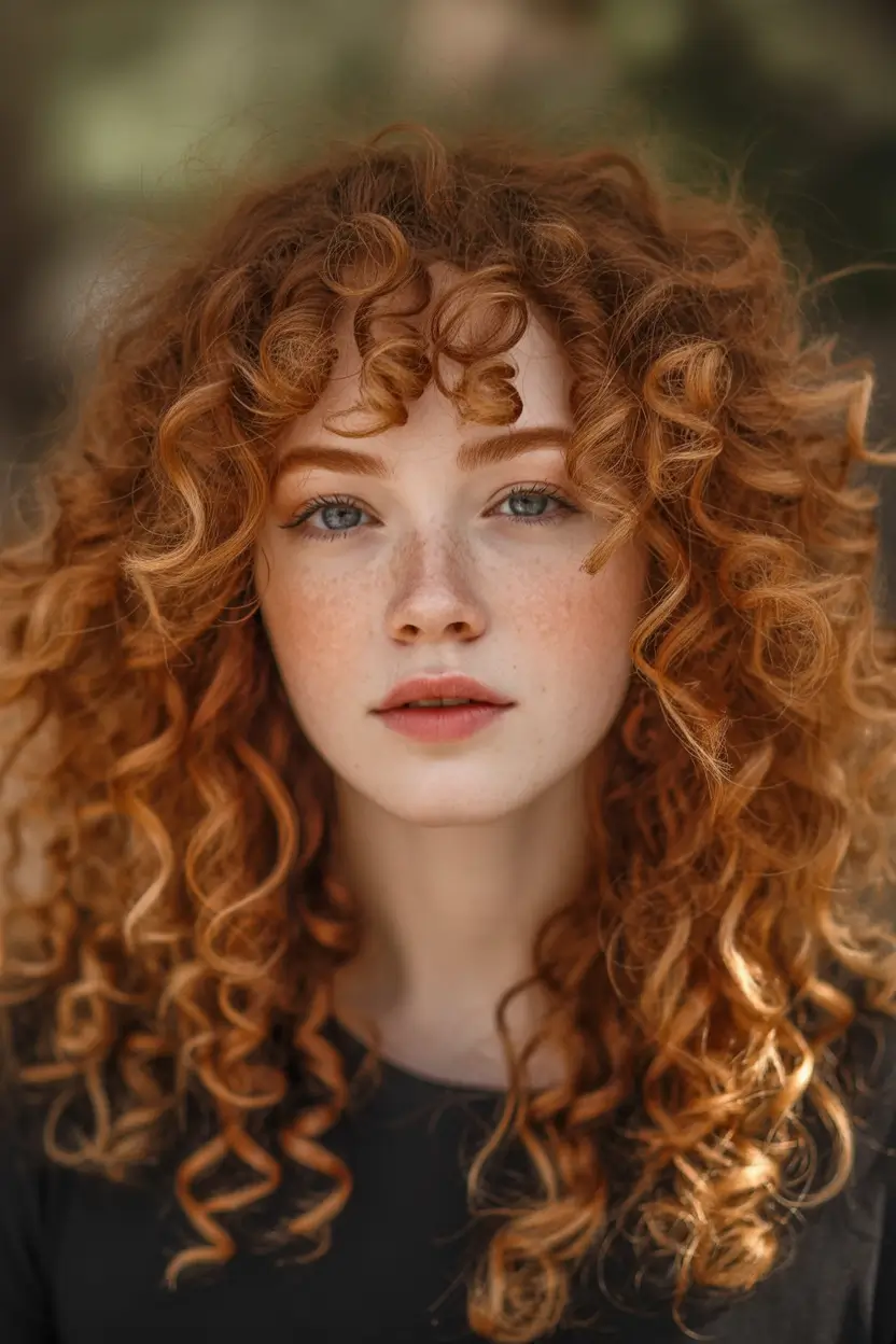 Fall Hair Colors for Warm Skin Golden Copper Corkscrews