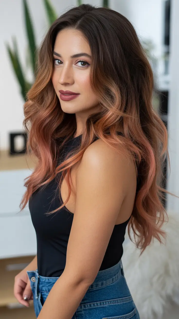 Fall Hair Colors for Warm Skin Caramel Melt Balayage