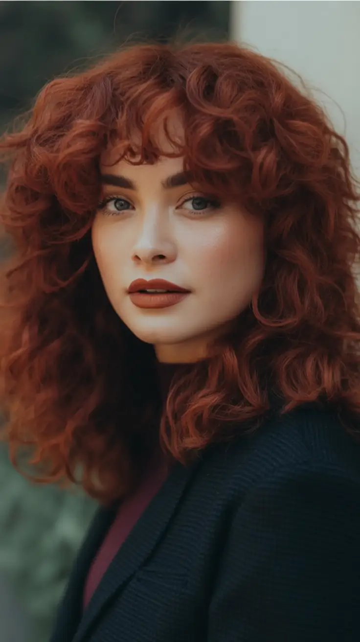 Fall Hair Colors for Warm Skin Burnt Sienna Curls