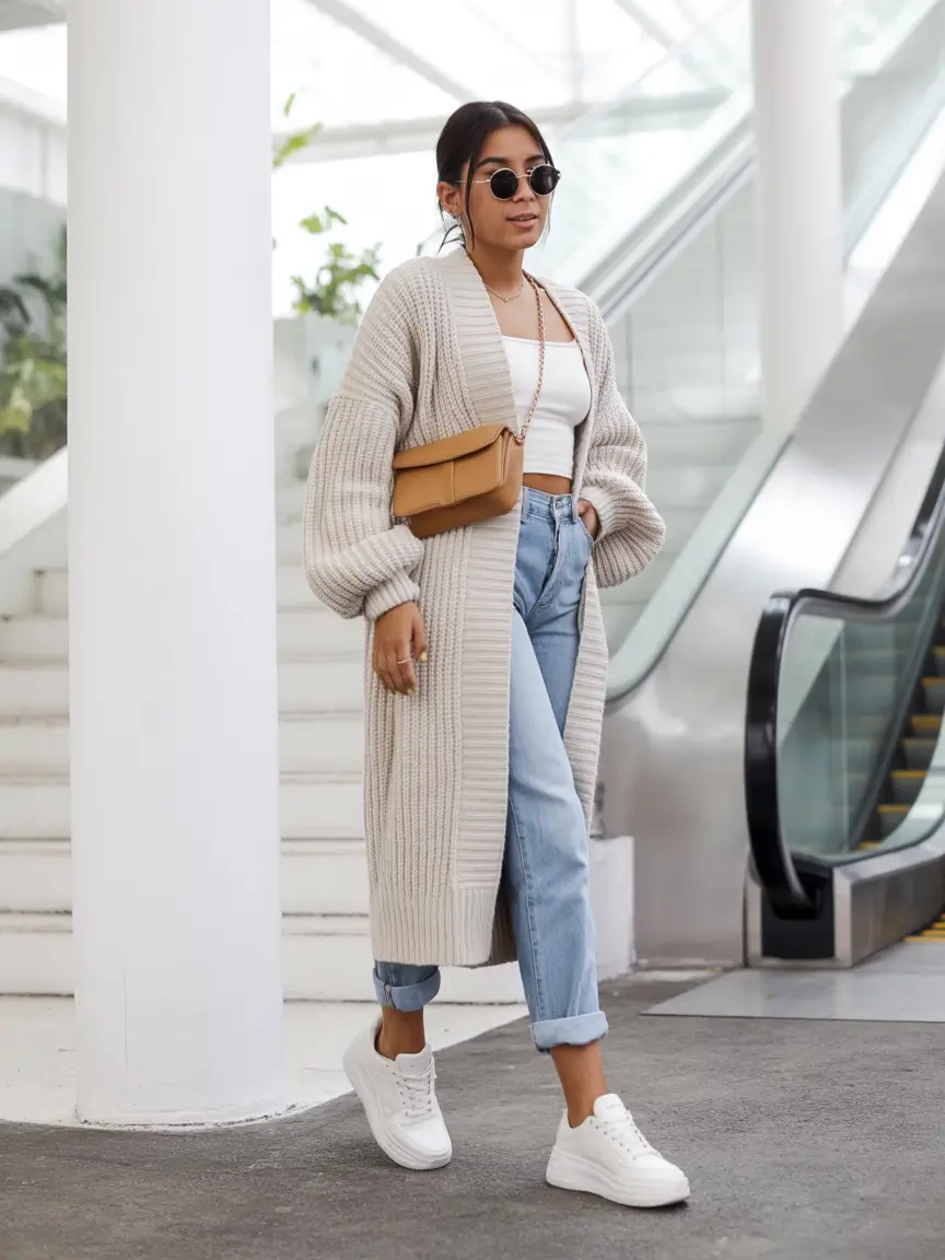 Fashion outfits casual autumn street Soft Knit Power in Everyday Denim