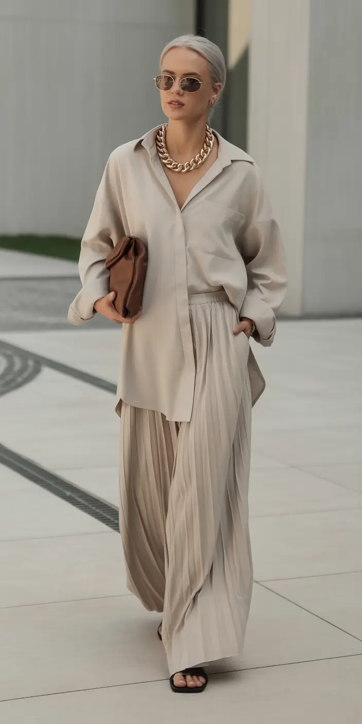 Scandanavian street Champagne Tones and Quiet Richness