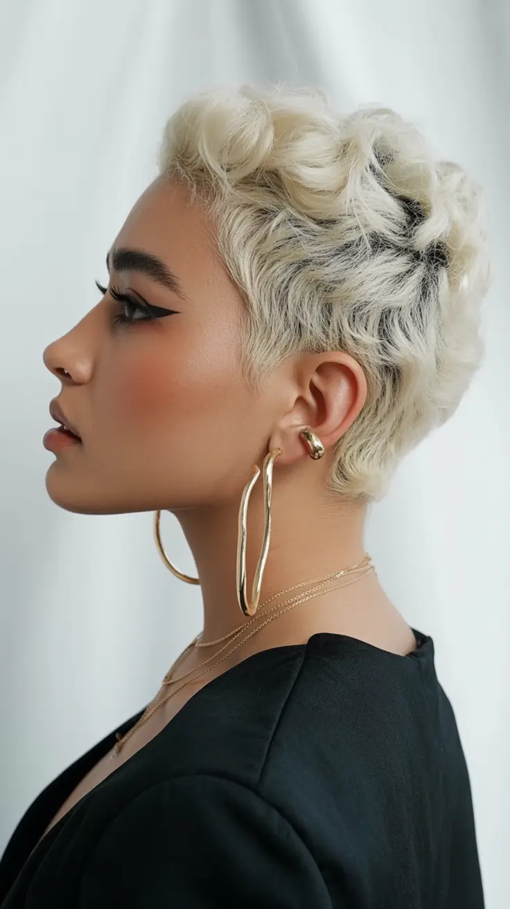 Fall pixie haircut Curled & Cropped Ice Queen