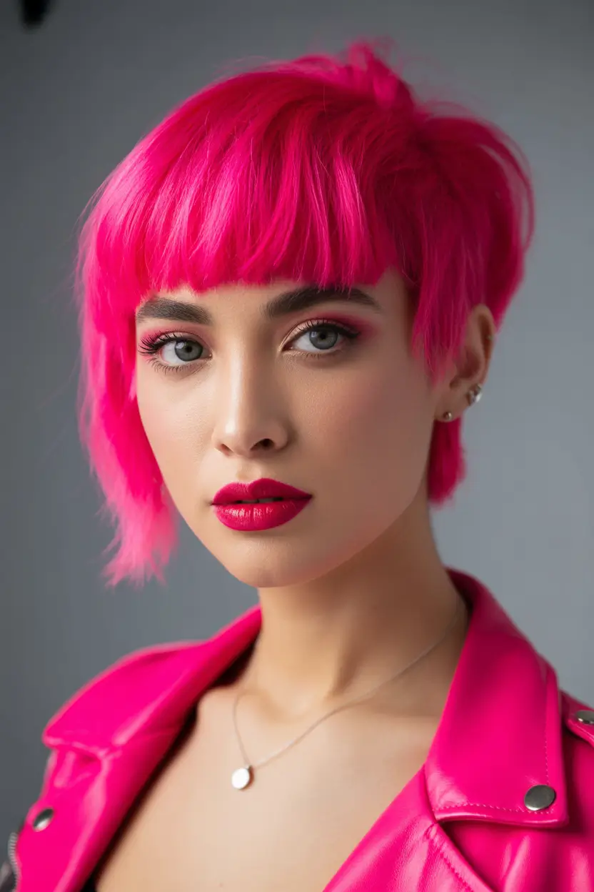 Fall short haircut Electric Bubblegum Shag Cut