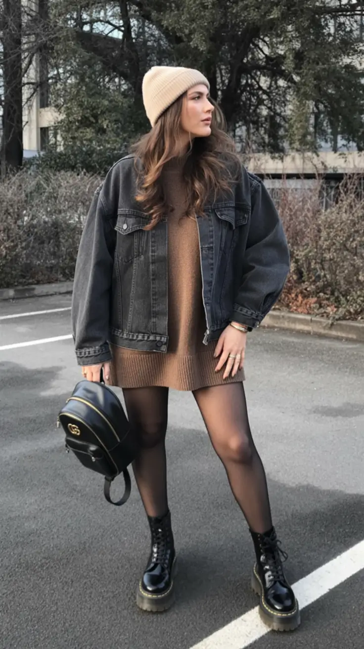 midsize fall outfits Off-Duty Layers With Downtown Energy