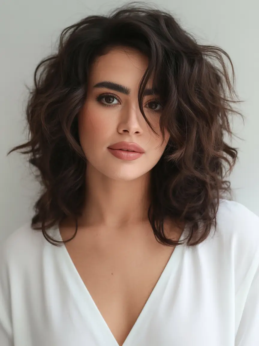 Fall round face haircut Soft Volume Curls for Romantic Fall Layers