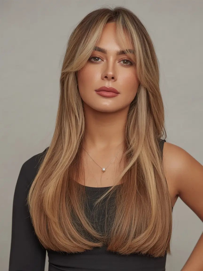 Fall Haircuts Long Layered Blonde with Curtain Bangs