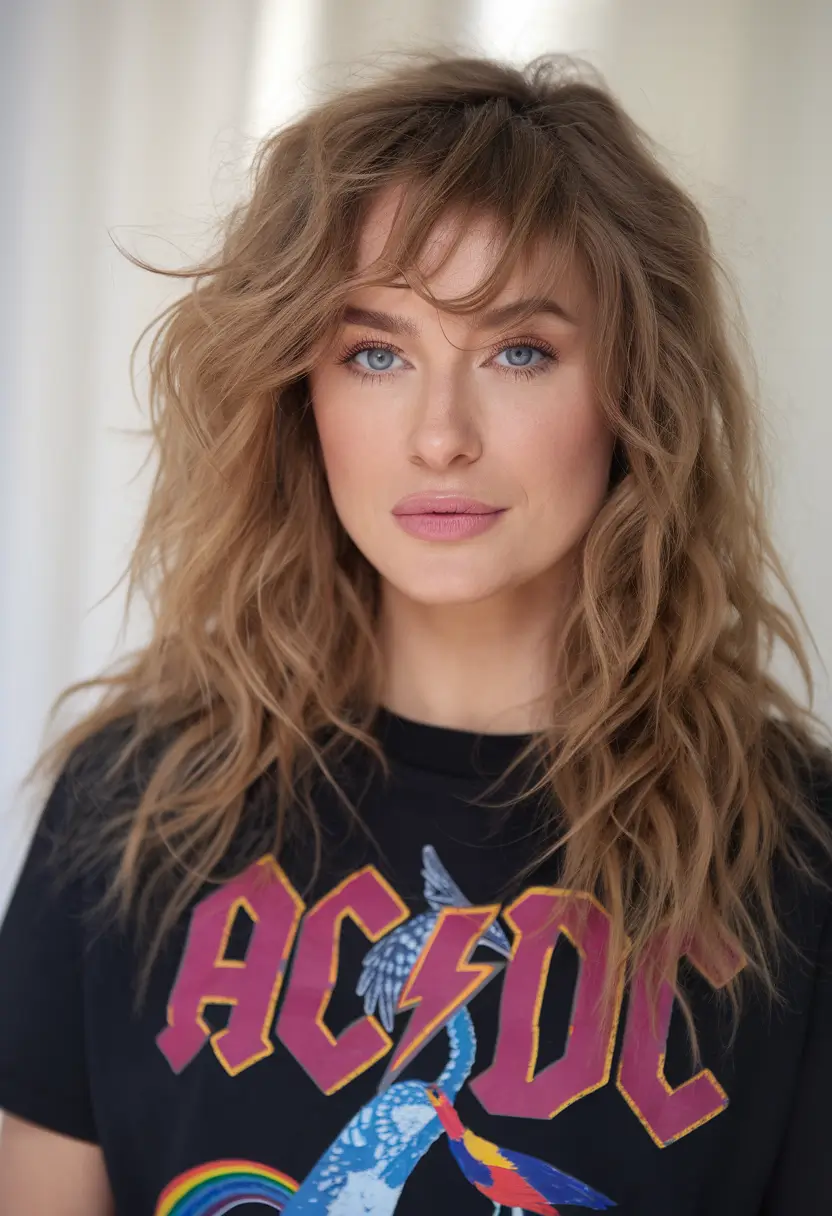 Fall Haircuts Wavy Shag with Textured Fringe