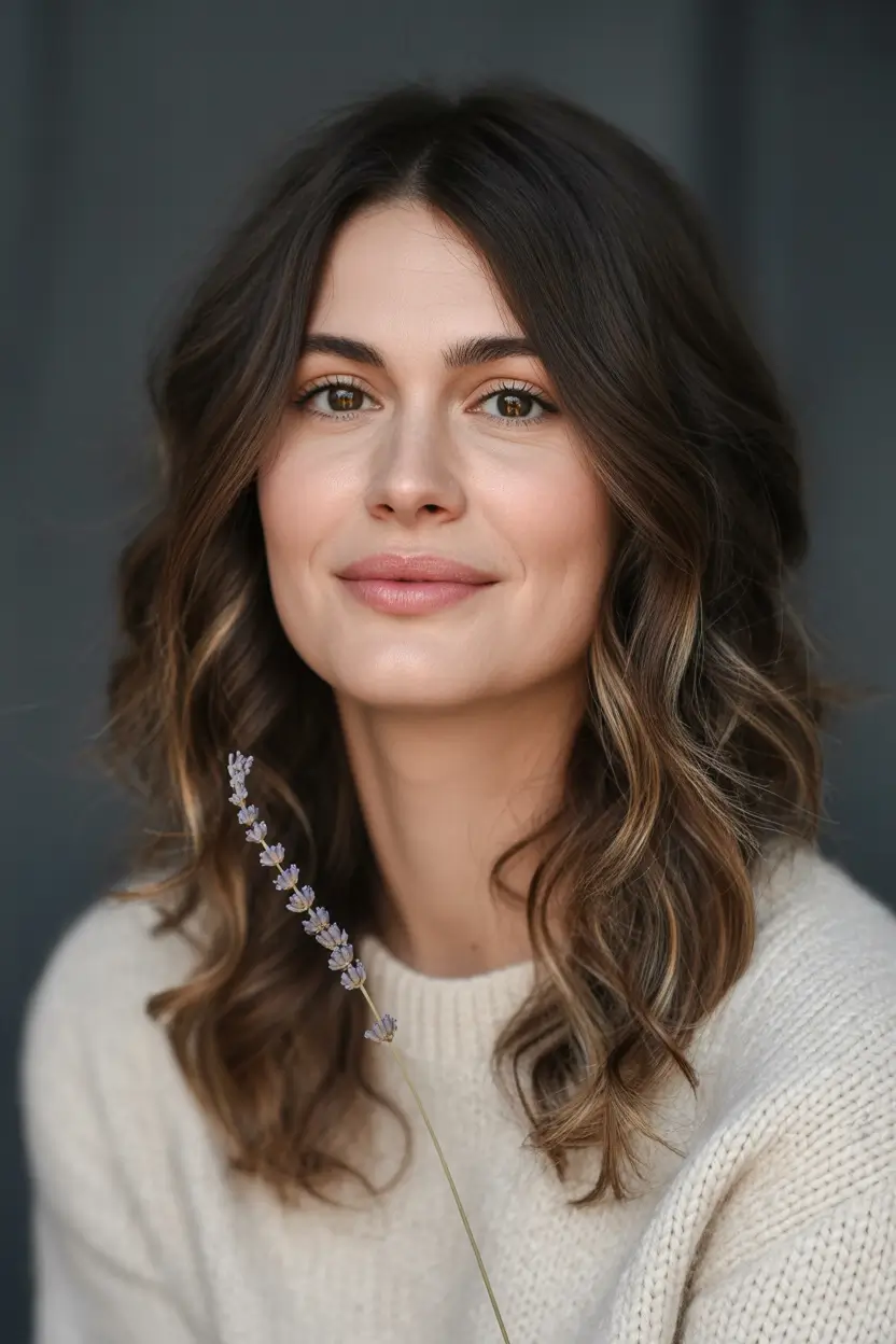 Fall Haircuts Soft Waves with Honey Balayage