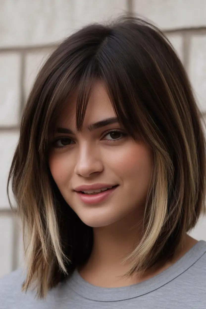 Fall Haircuts Blunt Bob with Vanilla Face Frame