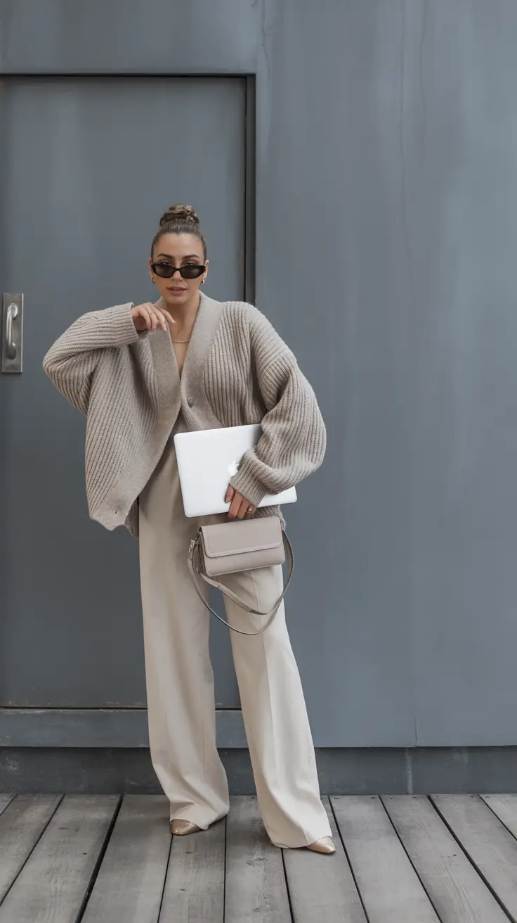 plus size business casual Soft Neutrals and Luxe Ease